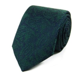 Yeşil Lacivert Şal Desenli Kravat 23101