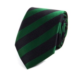 Yeşil Siyah Çizgili Kravat 24451