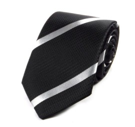Siyah Beyaz Çizgili Kravat 25541