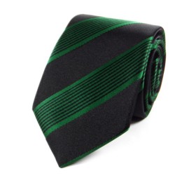 Yeşil Siyah Çizgili Kravat 25764