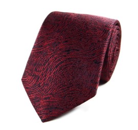 Bordo Melanj Desenli Geniş Kravat 26777