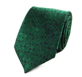 Yeşil Siyah Özel Desenli Kravat 26905