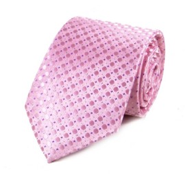 Pembe Kendinden Küçük Desenli Kravat 28514