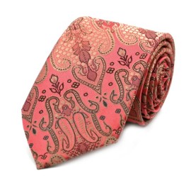 Gül Kurusu Pembe Bej Özel Desenli Kravat 31788