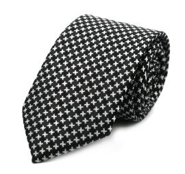 Siyah Gri Küçük Desenli Kravat 31969