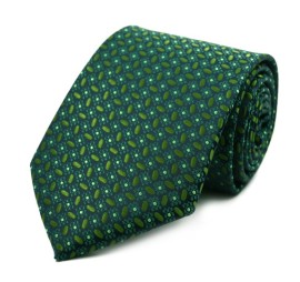 Yeşil Lacivert Haki Küçük Desenli Geniş Kravat 32017