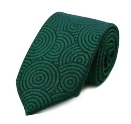 Yeşil Lacivert Özel Desenli Kravat 32031