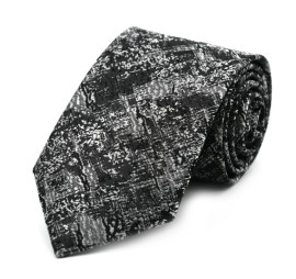 Siyah Gri Melanj Desenli Kravat 32111