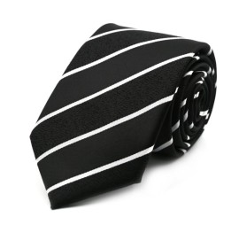 Siyah Beyaz Çizgili Kravat 32132