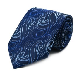 Lacivert Mavi Özel Desenli Kravat 32137