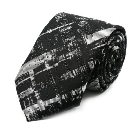 Siyah Gri Melanj Ekoseli Kravat 32152