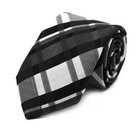 Siyah Beyaz Ekoseli Kravat 32207