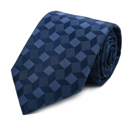 Lacivert Özel Dokuma Özel Desenli Kravat 32215