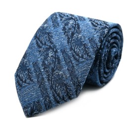 Mavi Lacivert Özel Desenli Kravat 32191