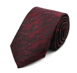 Siyah Bordo Kırmızı Çizgili Kravat 33301