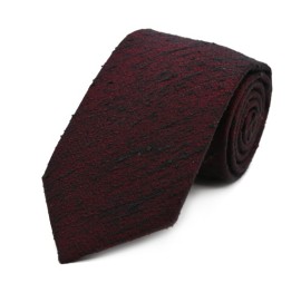 Bordo Siyah Kırçıllı Yün İpek Kravat 33404