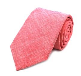 Pembe Kırçıllı Keten İpek Orta-İnce Kravat 33862