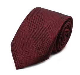 Bordo Siyah Ekoseli Kravat 34130