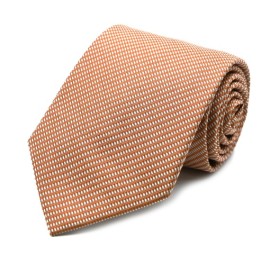 Soft Turuncu Çizgili İpek Kravat 34344