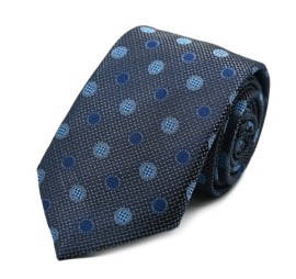 Soft Lacivert Mavi Noktalı Puantiyeli Kravat 34352