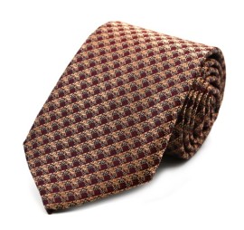 Bordo Sütlü Kahve Küçük Desenli Kravat 34753